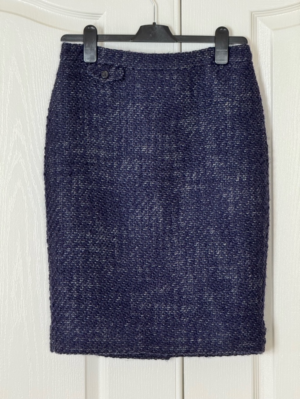 J. Crew Navy Wool Blend Tweed Pencil Skirt - Size 2